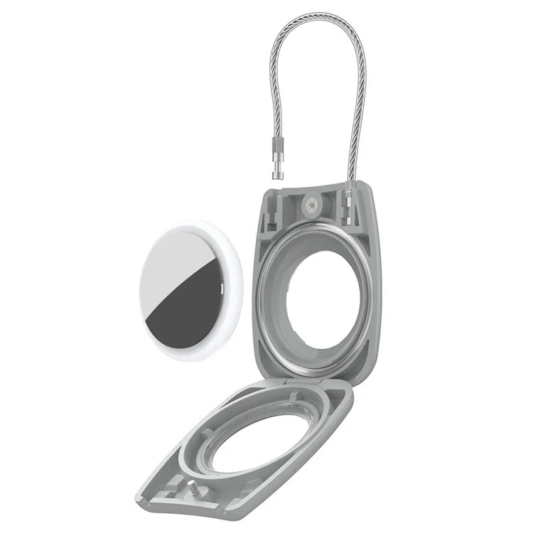 Waterproof Hard PC Protective Case for AirTag Bluetooth Tracker with Wire Cable