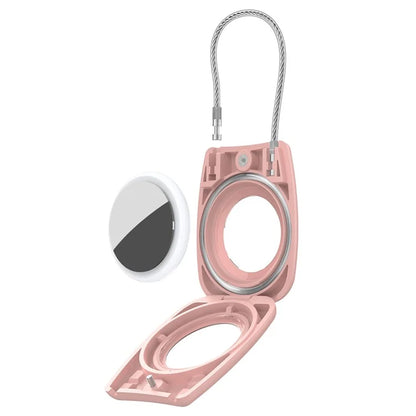 Waterproof Hard PC Protective Case for AirTag Bluetooth Tracker with Wire Cable