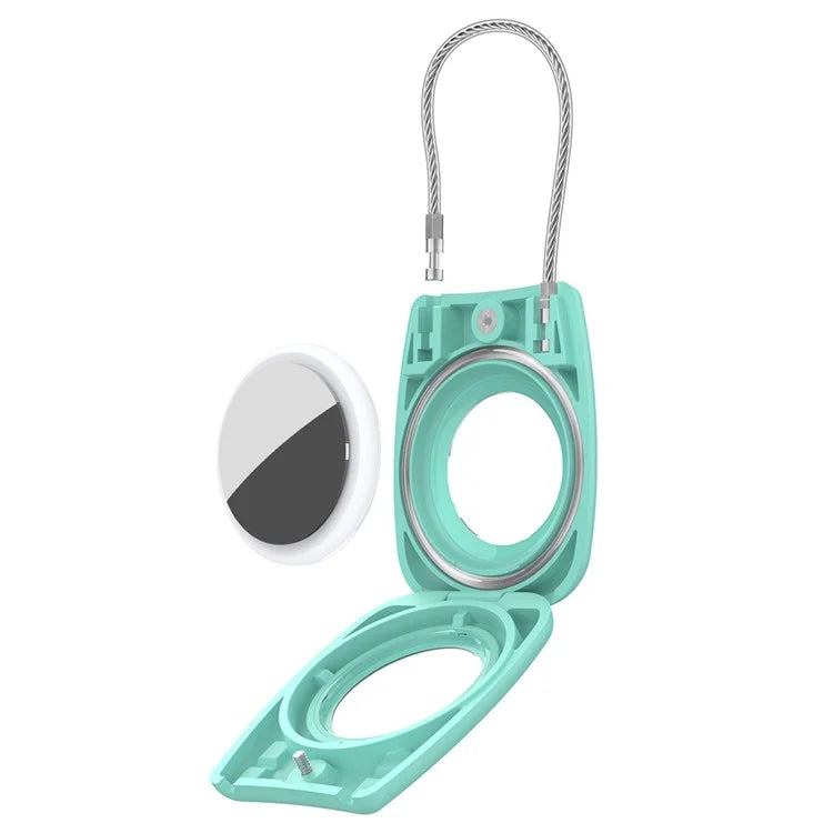 Waterproof Hard PC Protective Case for AirTag Bluetooth Tracker with Wire Cable