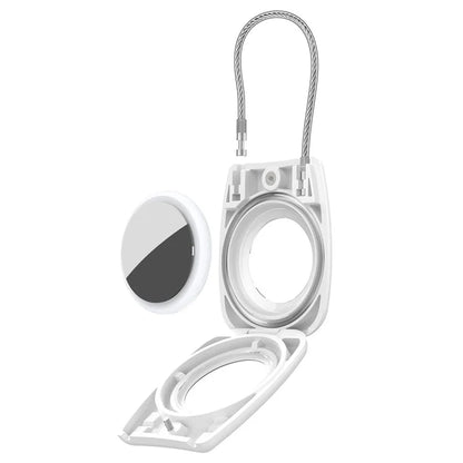 Waterproof Hard PC Protective Case for AirTag Bluetooth Tracker with Wire Cable