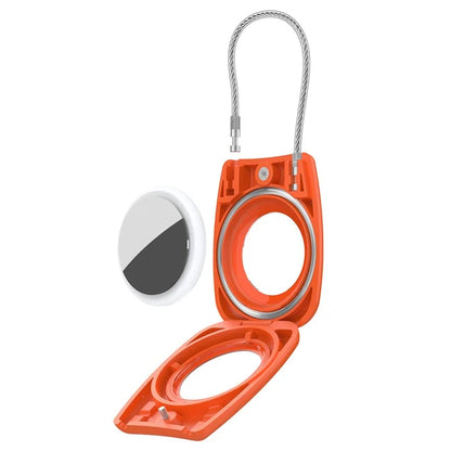 Waterproof Hard PC Protective Case for AirTag Bluetooth Tracker with Wire Cable