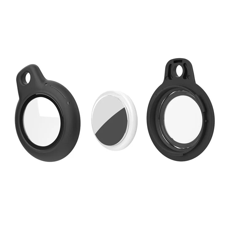 For AirTag Waterproof Case Hard PC Protective Cover Holder with Keychain