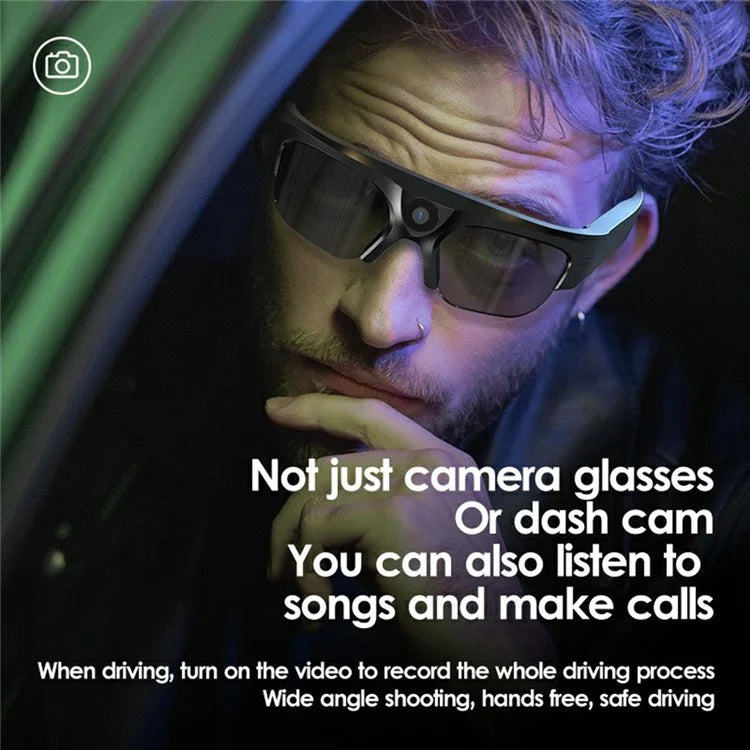 XV16 2K Video Camera Smart Glasses Bluetooth Sports Earphone without Memory Card (CE Certified)