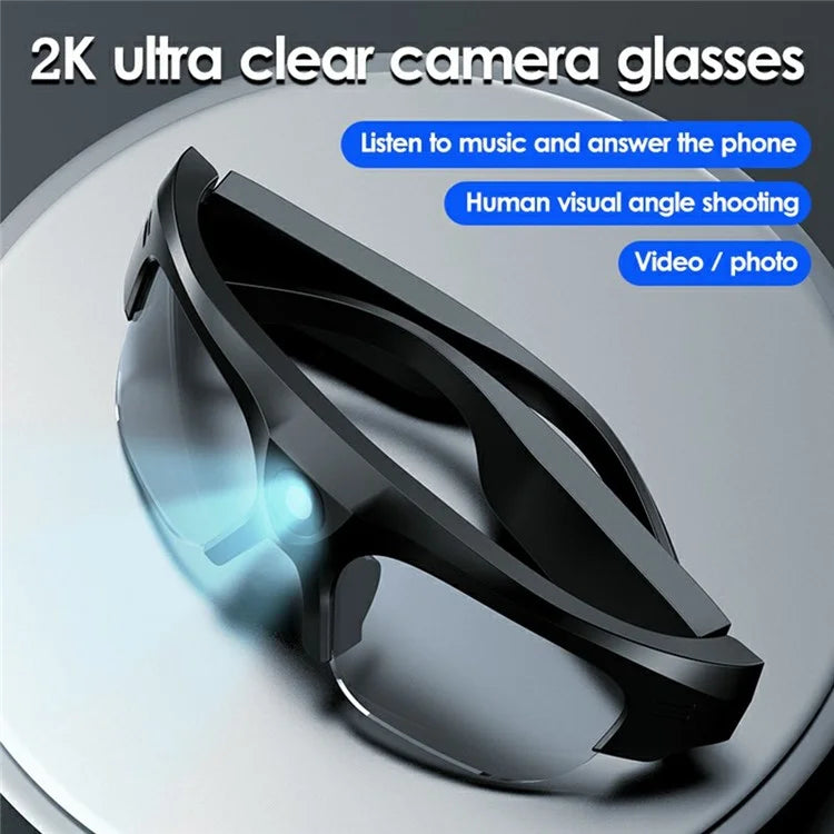 XV16 2K Video Camera Smart Glasses Bluetooth Sports Earphone without Memory Card (CE Certified)