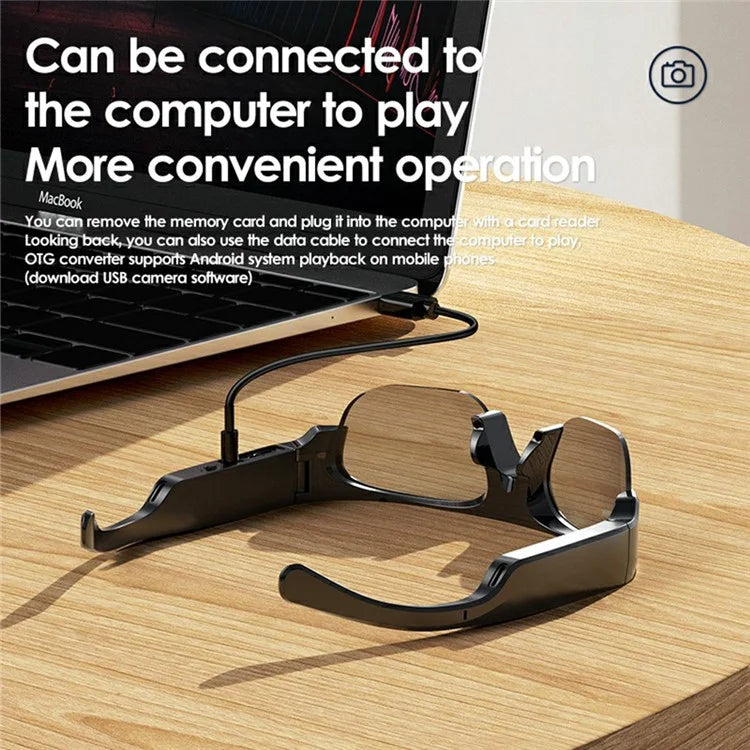 XV16 2K Video Camera Smart Glasses Bluetooth Sports Earphone without Memory Card (CE Certified)