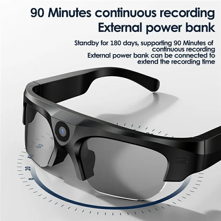 XV16 2K Video Camera Smart Glasses Bluetooth Sports Earphone without Memory Card (CE Certified)