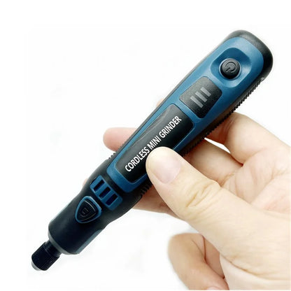 3-Speed Adjustable Cordless Mini Grinder with Copper Chuck Engraving Needle Drill Bit Set