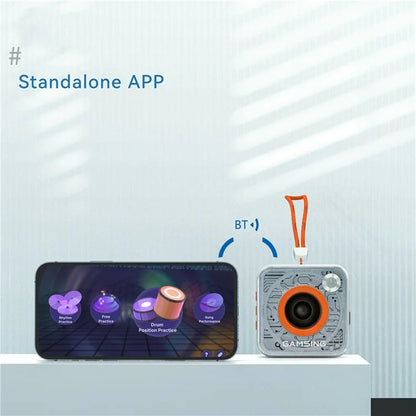 GAMSING GRA2 Air Drum Set with Bluetooth Speaker, Sticks Portable Drumstick Playset