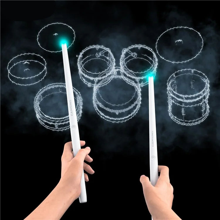 GAMSING GRA2 Air Drum Set with Bluetooth Speaker, Sticks Portable Drumstick Playset