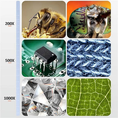 307 2MP Digital Microscope Camera 4.3 inch Screen 1000X Magnification Kids Microscope Video Recorder