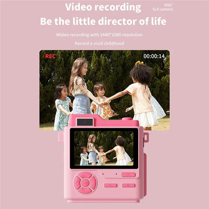 LK002 2.4-inch Screen Children HD Digital Camera Mini Inkless Photo Printer
