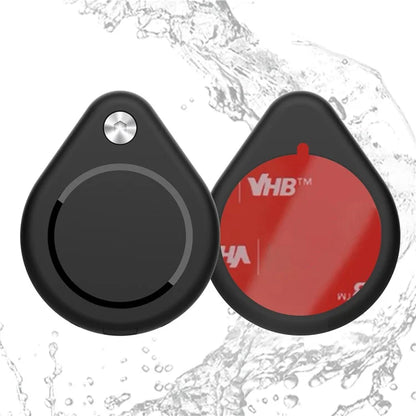 For AirTag Bluetooth Tracker Case Water Droplets PC+Metal Waterproof Cover with Protective Film