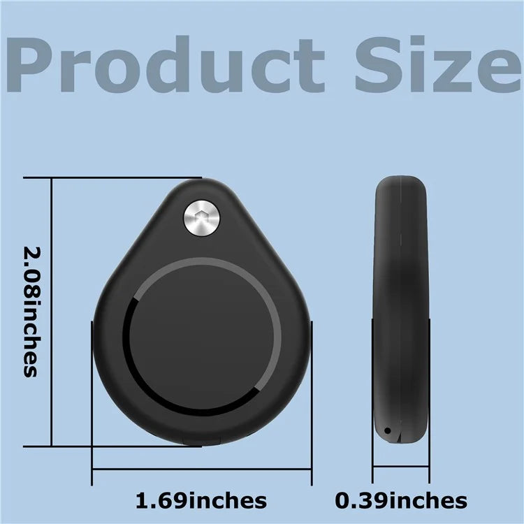 For AirTag Bluetooth Tracker Case Water Droplets PC+Metal Waterproof Cover with Protective Film