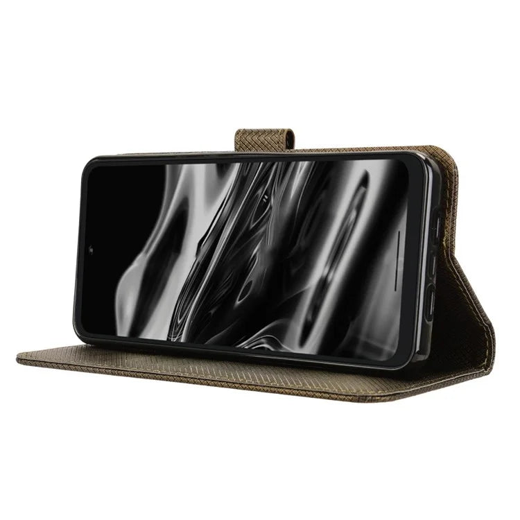 For XREAL Beam Pro Case PU Leather Diamond Texture Wallet Phone Cover