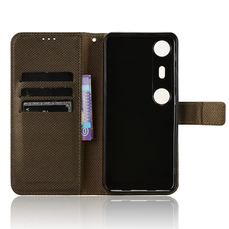 For XREAL Beam Pro Case PU Leather Diamond Texture Wallet Phone Cover