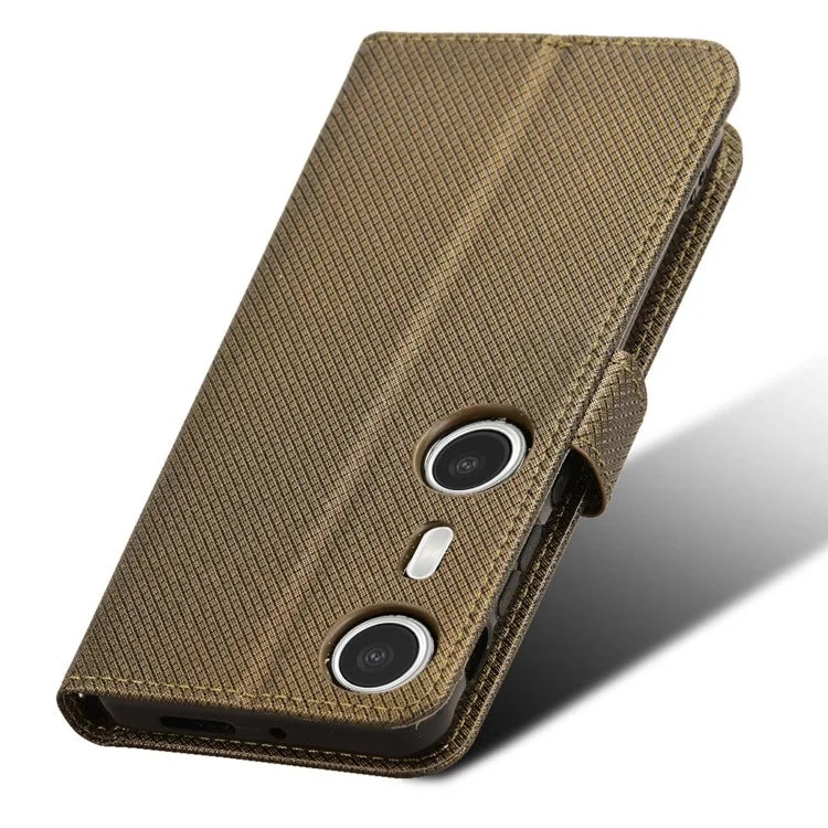 For XREAL Beam Pro Case PU Leather Diamond Texture Wallet Phone Cover