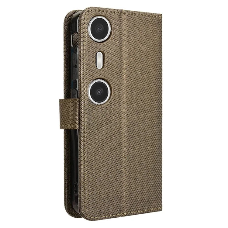 For XREAL Beam Pro Case PU Leather Diamond Texture Wallet Phone Cover