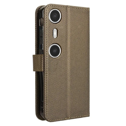 For XREAL Beam Pro Case PU Leather Diamond Texture Wallet Phone Cover