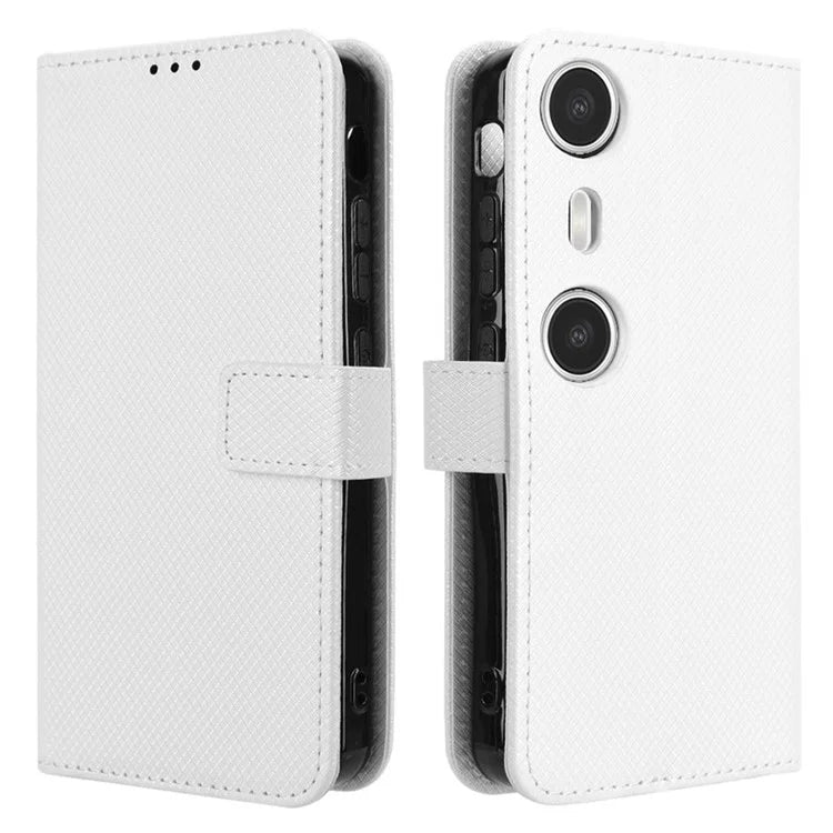 For XREAL Beam Pro Case PU Leather Diamond Texture Wallet Phone Cover