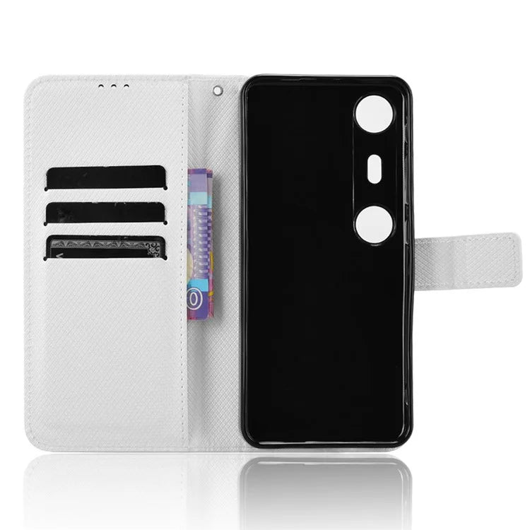 For XREAL Beam Pro Case PU Leather Diamond Texture Wallet Phone Cover