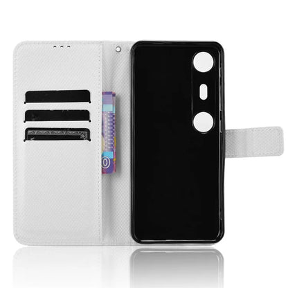 For XREAL Beam Pro Case PU Leather Diamond Texture Wallet Phone Cover