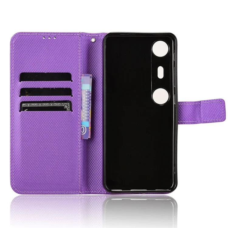 For XREAL Beam Pro Case PU Leather Diamond Texture Wallet Phone Cover