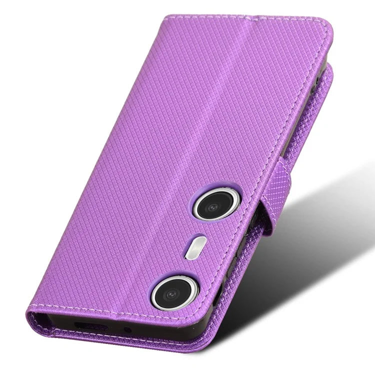 For XREAL Beam Pro Case PU Leather Diamond Texture Wallet Phone Cover
