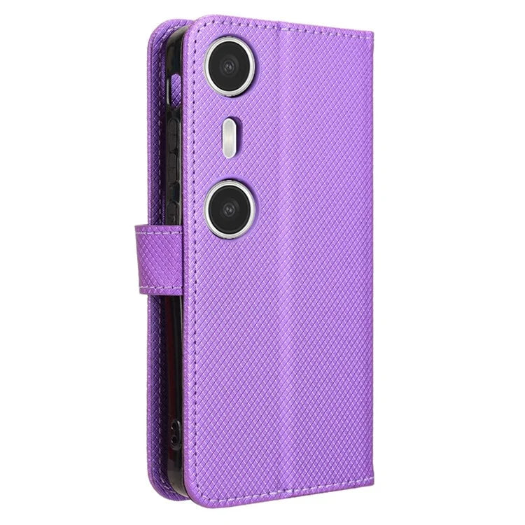 For XREAL Beam Pro Case PU Leather Diamond Texture Wallet Phone Cover