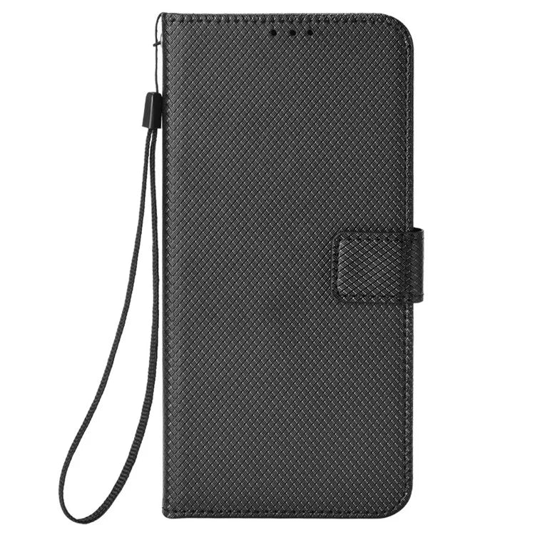 For XREAL Beam Pro Case PU Leather Diamond Texture Wallet Phone Cover