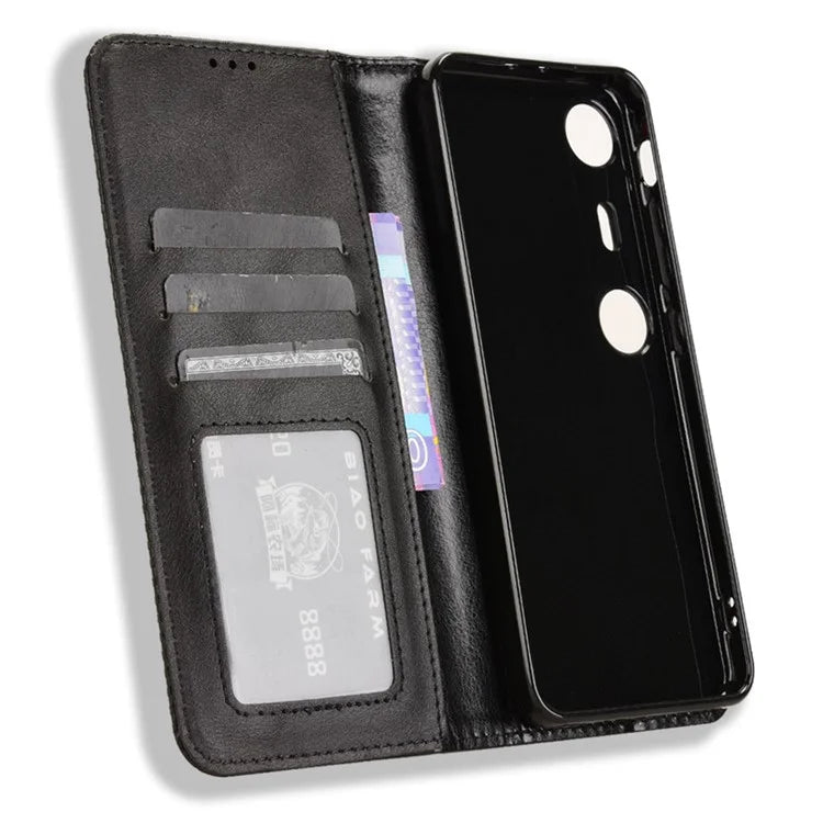 For XREAL Beam Pro Leather Case Wallet Stand Retro Texture Phone Cover