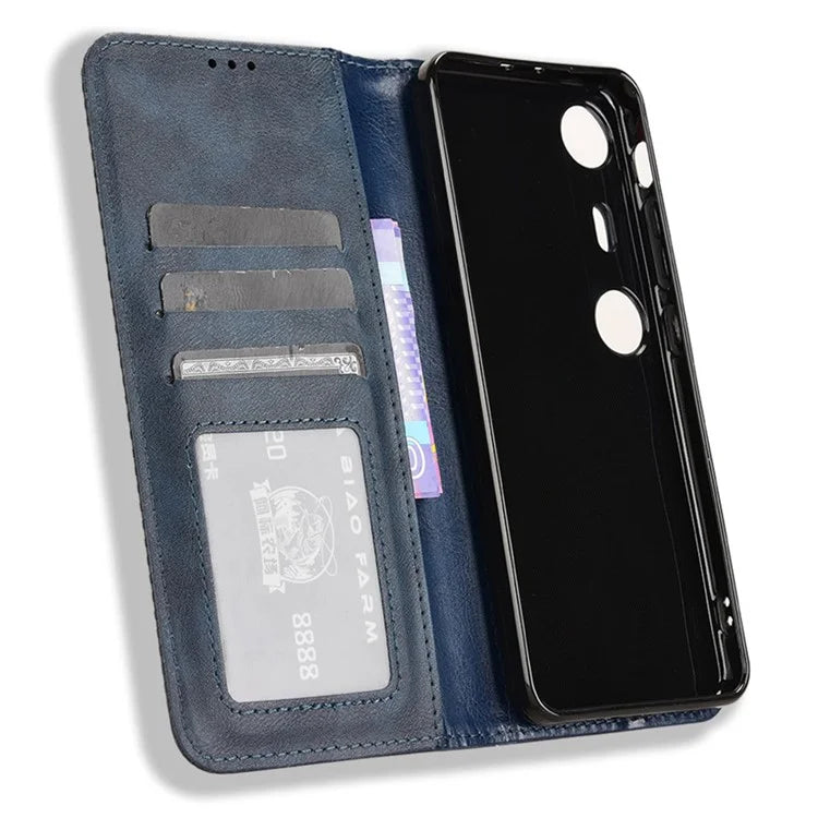 For XREAL Beam Pro Leather Case Wallet Stand Retro Texture Phone Cover