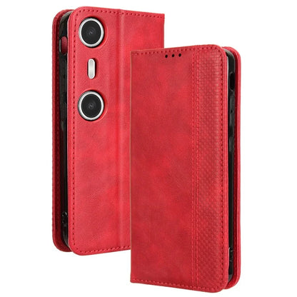 For XREAL Beam Pro Leather Case Wallet Stand Retro Texture Phone Cover