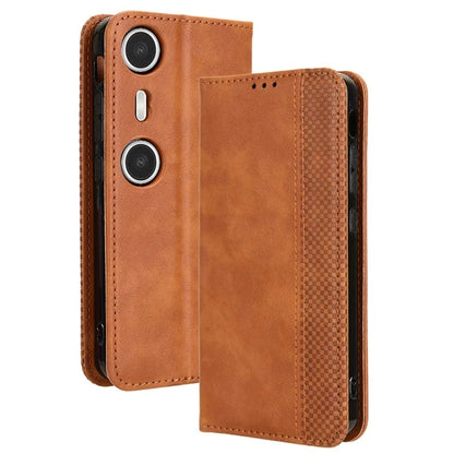 For XREAL Beam Pro Leather Case Wallet Stand Retro Texture Phone Cover