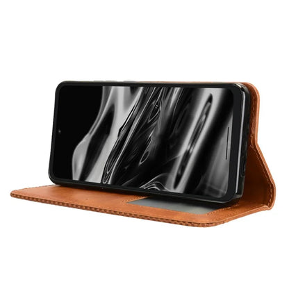 For XREAL Beam Pro Leather Case Wallet Stand Retro Texture Phone Cover