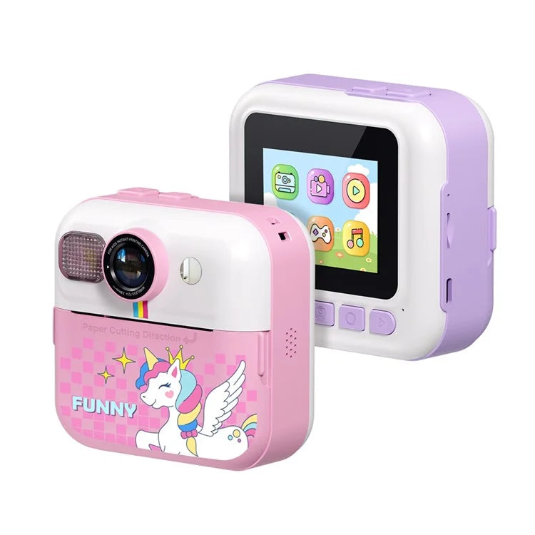 CP02 2.4-inch Screen Kids HD Digital Camera Mini Thermal Photo Printer