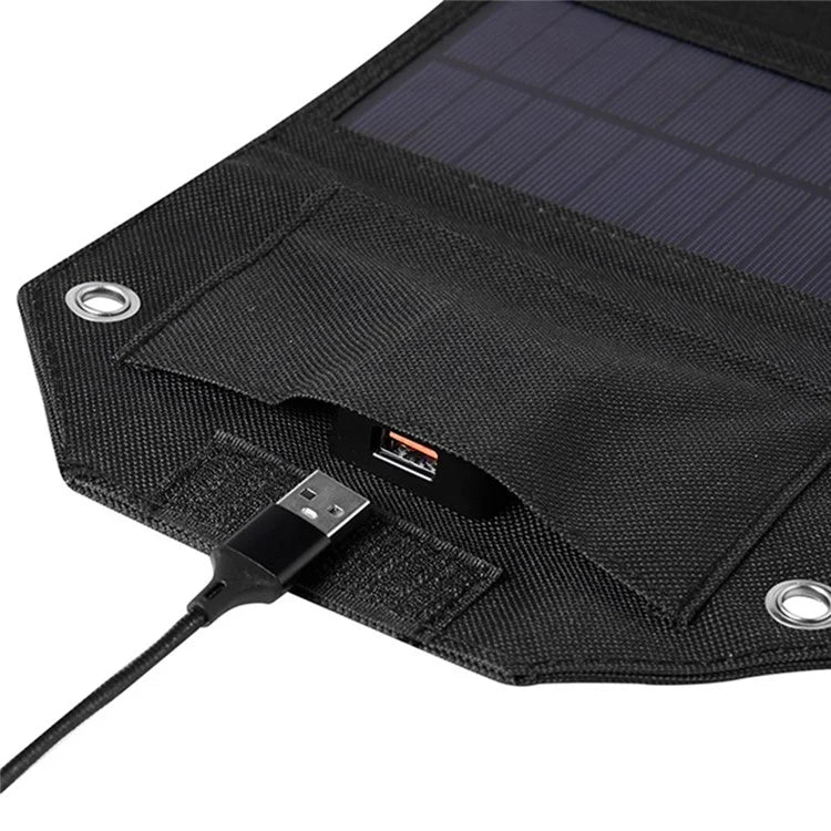 SPB5Z Foldable 5 Solar Panel Charger 10W 5V Portable Solar Charger for Outdoor Hiking Camping