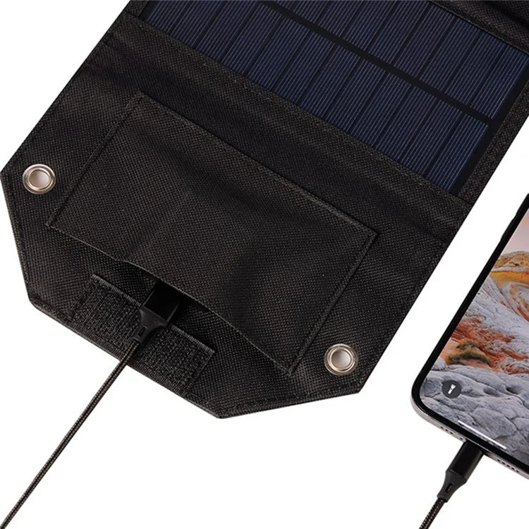SPB6Z Foldable 6 Solar Panel Charger 12W 5V Portable Solar Charger for Outdoor Hiking Camping
