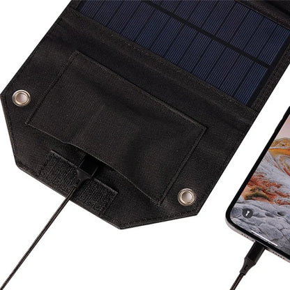SPB6Z Foldable 6 Solar Panel Charger 12W 5V Portable Solar Charger for Outdoor Hiking Camping