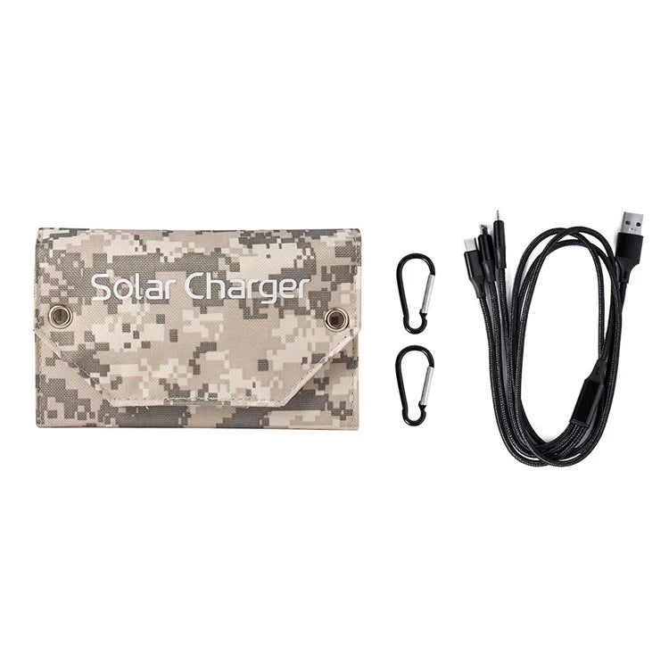 SPB6Z Foldable 6 Solar Panel Charger 12W 5V Portable Solar Charger for Outdoor Hiking Camping