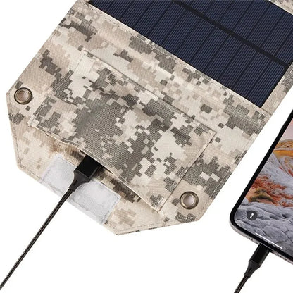 SPB4Z Foldable 4 Solar Panel Charger 8W 5V Portable Solar Charger for Outdoor Hiking Camping