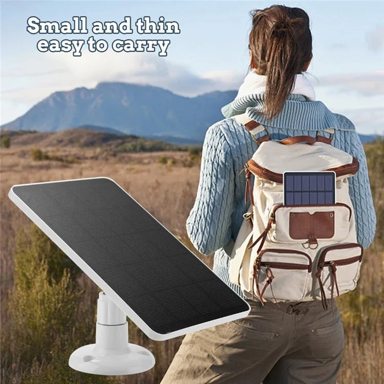 CSP4W-A 4W 5V Solar Panel for Security Camera Monocrystalline Solar Charger with Adjustable Bracket