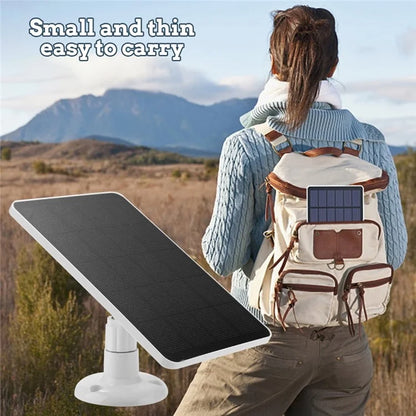 CSP4W-A 4W 5V Solar Panel for Security Camera Monocrystalline Solar Charger with Adjustable Bracket