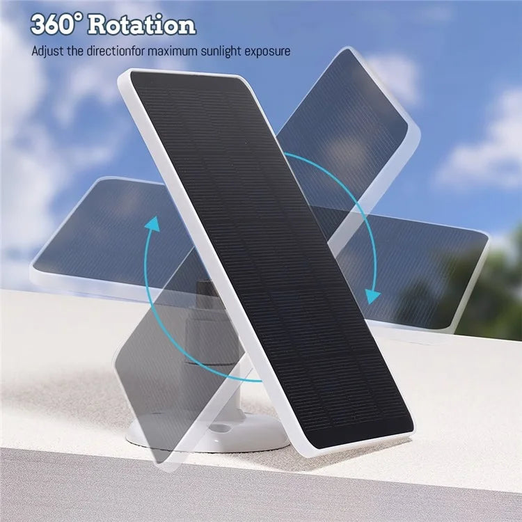 CSP4W-A 4W 5V Solar Panel for Security Camera Monocrystalline Solar Charger with Adjustable Bracket