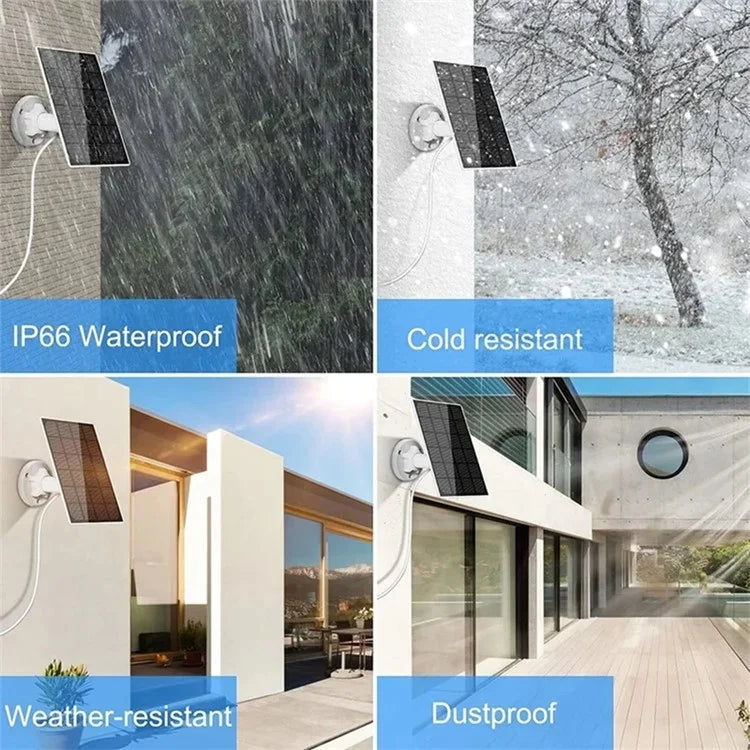 CSP5W-A 5W 5V Camera Solar Panel IP66 Waterproof Monocrystalline Solar Charger with Adjustable Bracket