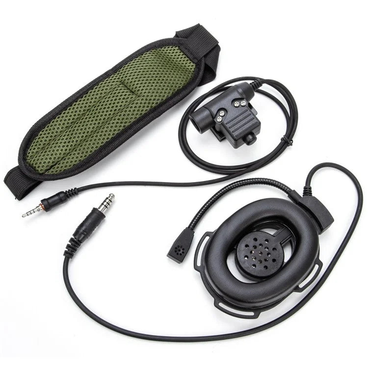 For Yaesu Vertex VX-6R / VX-7R / VX-120 / VX-127 HD01 Two Way Radio 7.1mm Headset Walkie Talkie Headphone with U94 PTT Adapter