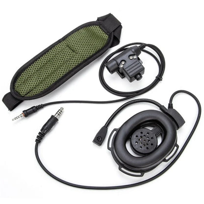 For Yaesu Vertex VX-6R / VX-7R / VX-120 / VX-127 HD01 Two Way Radio 7.1mm Headset Walkie Talkie Headphone with U94 PTT Adapter