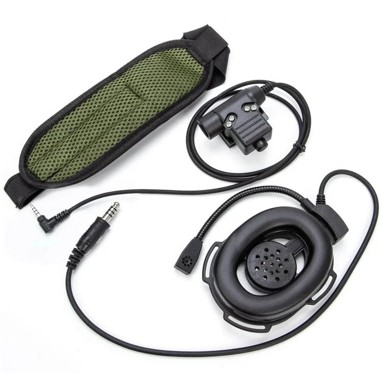 For Yaesu Vertex VX-5R / VX-3R HD01 Two Way Radio Headset Walkie Talkie 7.1mm Headphone with U94 PTT Adapter