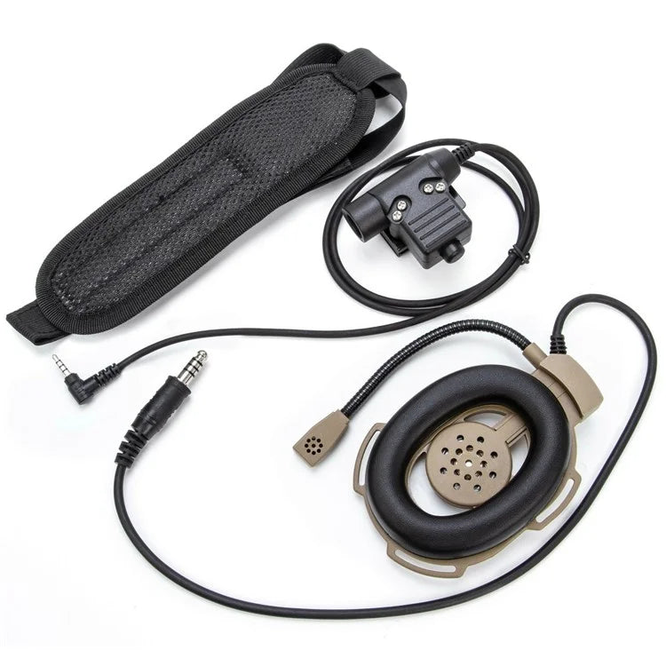 For Yaesu Vertex VX-5R / VX-3R HD01 Two Way Radio Headset Walkie Talkie 7.1mm Headphone with U94 PTT Adapter