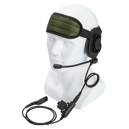 For Motorola Xir P8268 / XiR P8260 / APX-8000 / APX-7000 HD01 Walkie Talkie Headset 7.1mm Single Ear Headphone with U94 PTT Adapter