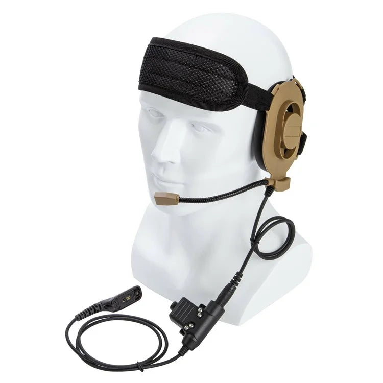 For Motorola Xir P8268 / XiR P8260 / APX-8000 / APX-7000 HD01 Walkie Talkie Headset 7.1mm Single Ear Headphone with U94 PTT Adapter